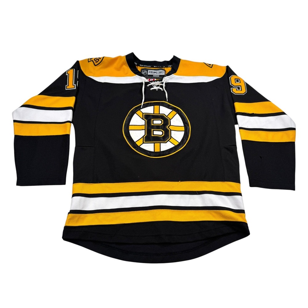 Boston Bruins Jersey Mens 48 Black NHL Hockey Reebok CCM Seguin 19 Lace Up